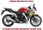 Rockstar Yellow Star for Honda CBR 250 2011-2014
